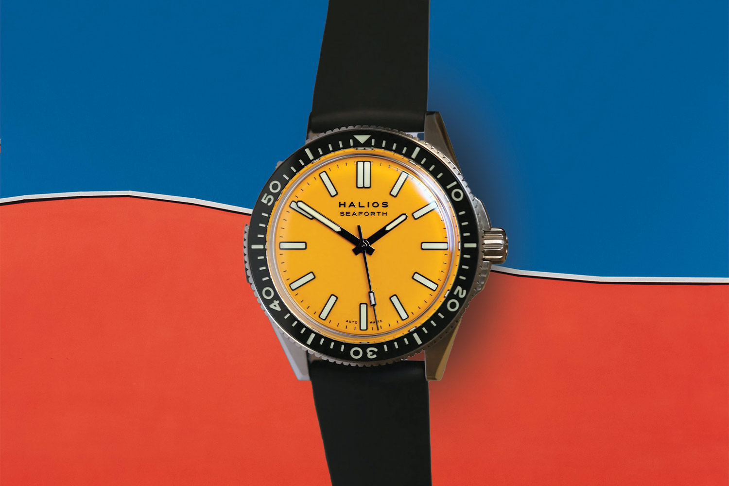 Yellow and black watch