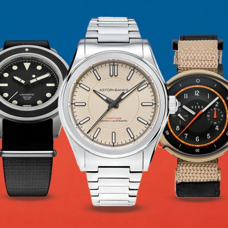A black watch, a silver watch and a brown watch