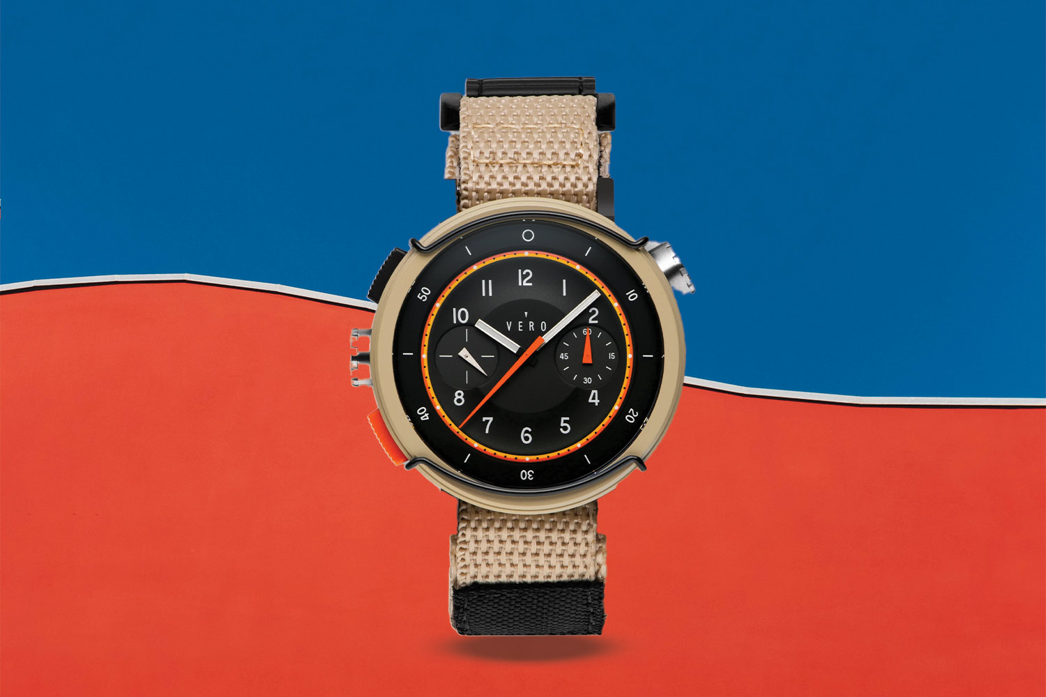 Brown and black watch