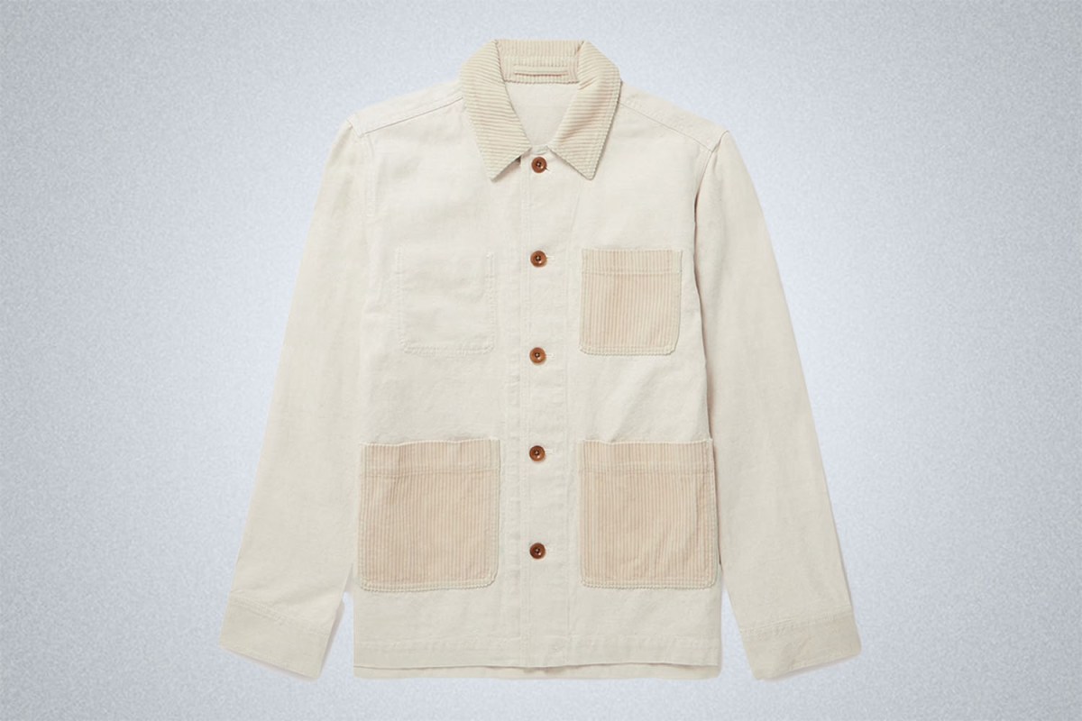 Mr P. Corduroy-Trimmed Cotton and Linen-Blend Twill Chore Jacket