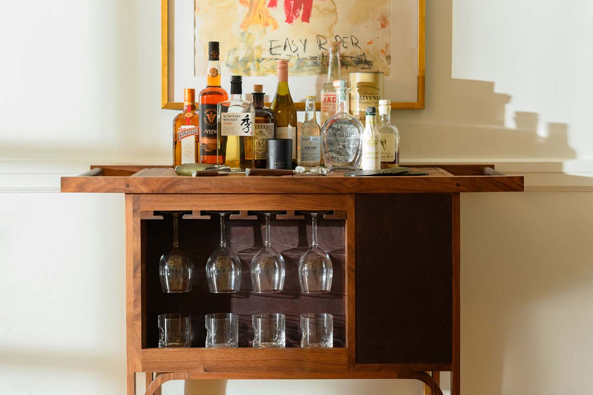 Moore & Giles Rivermont Rolling Bar Cart