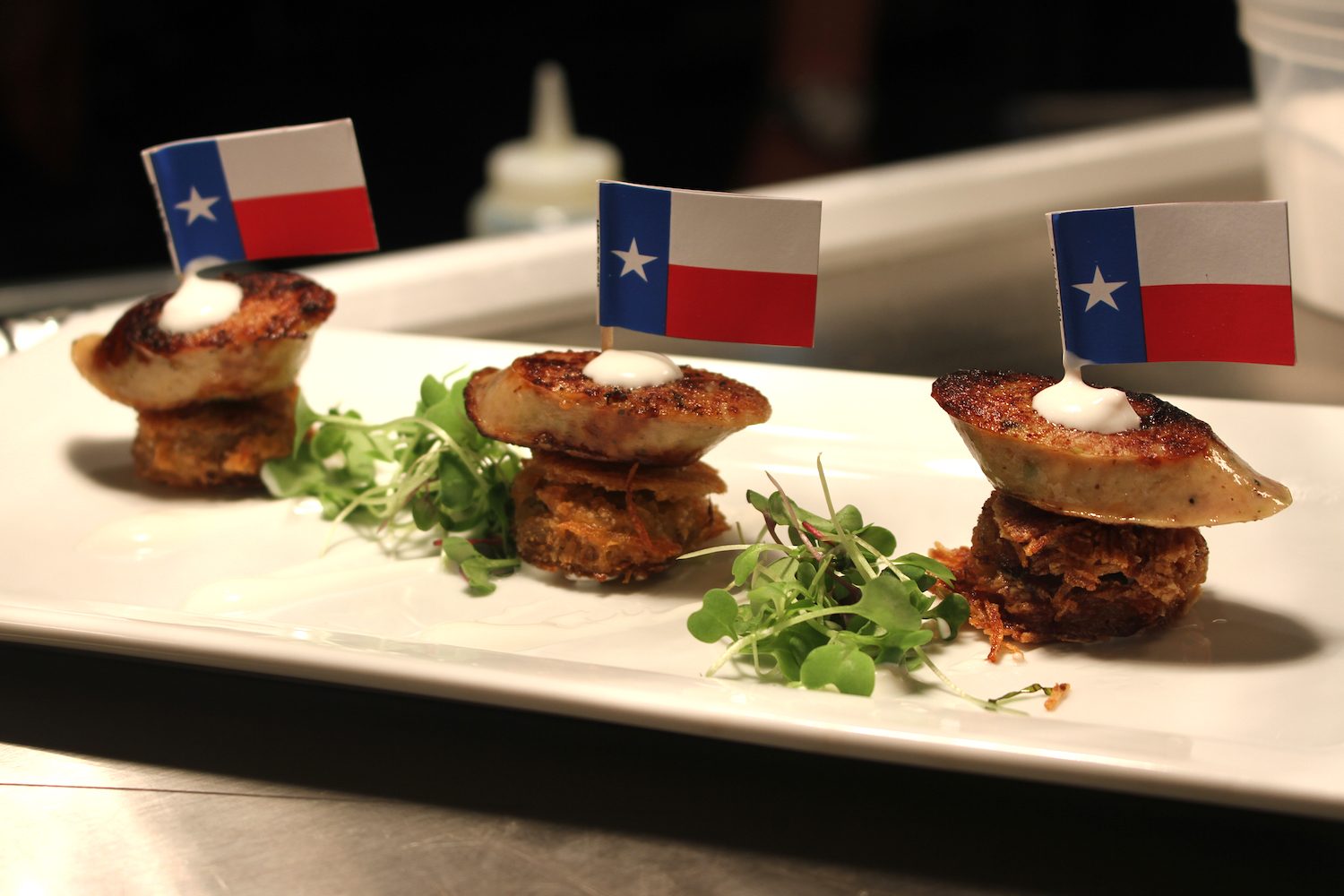 Plated rattlesnake with Texas flags