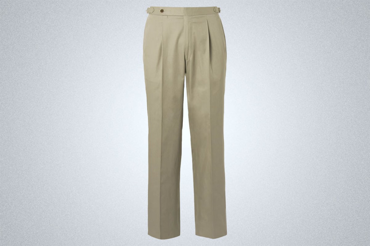 Stòffa Tapered Pleated Cotton Trousers