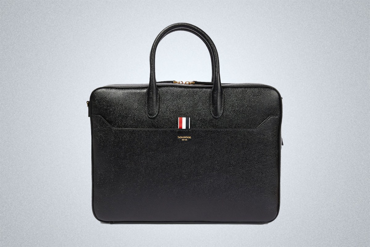 Thom Browne Grained Leather Briefcase