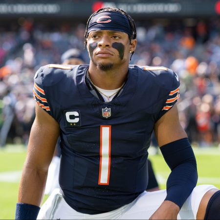 Quarterback Justin Fields of the Chicago Bears.