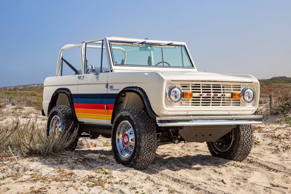 The new Gateway Bronco Luxe GT Big Sur Love Edition sitting on the beach