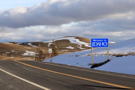 "Welcome to Idaho" sign