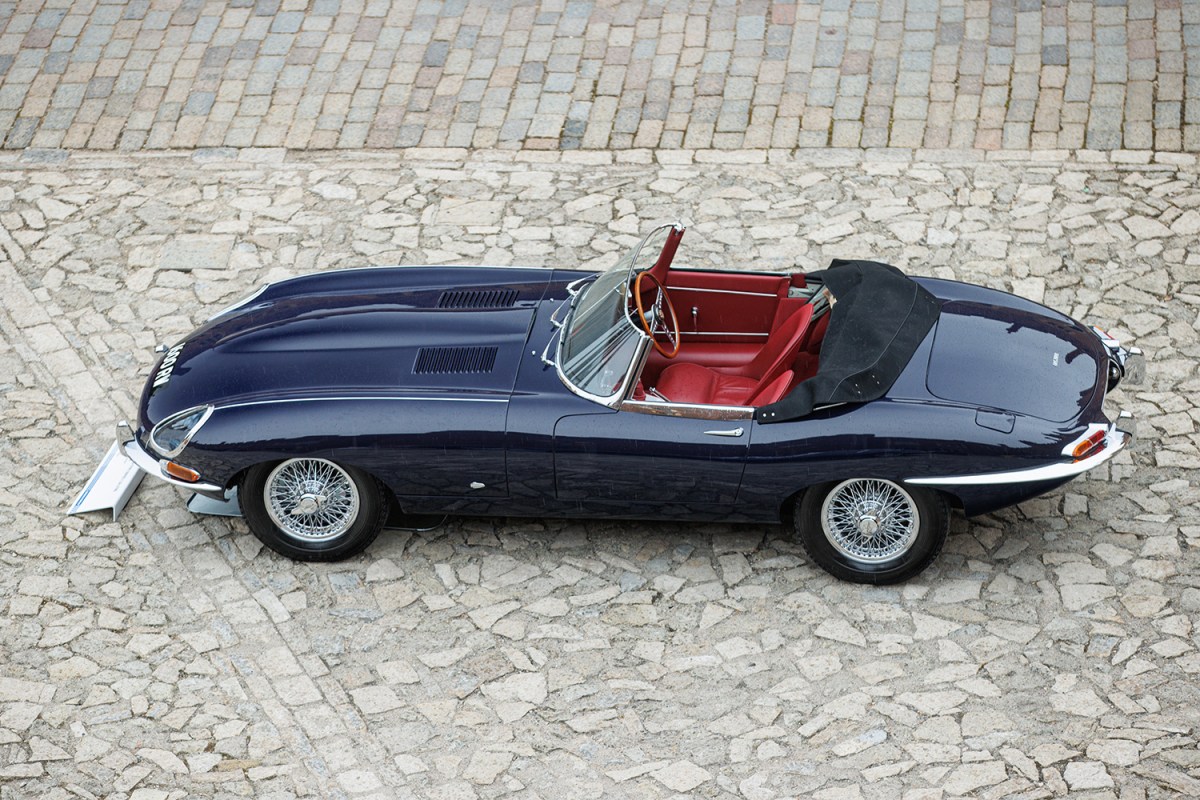 A 1961 Jaguar E-Type Series I 3.8-Litre Roadster that sold for over a million dollars at Gooding & Company's 2023 London Auction