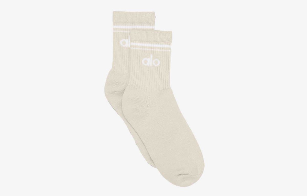 Alo Yoga Unisex Half-Crew Throwback Sock