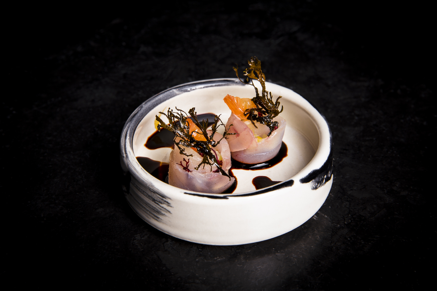 Sushi-shaped food on a dish