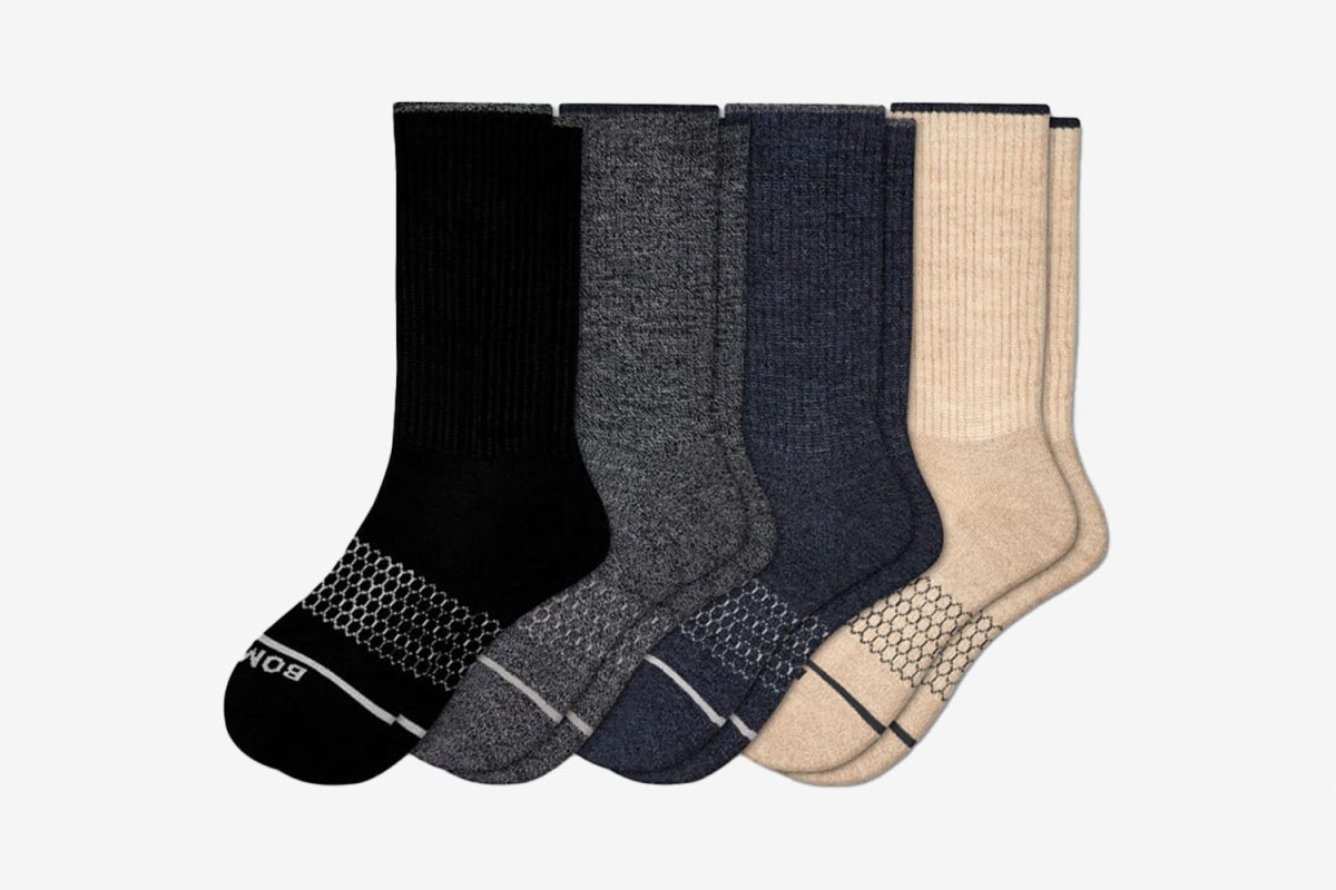 Bombas Men’s Merino Wool Blend Calf Sock (4-Pack)