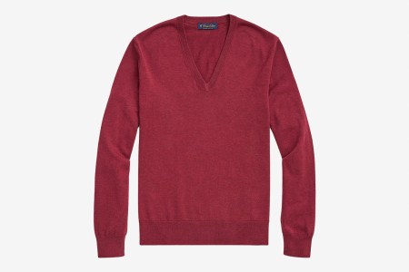 Brooks Brothers Cotton V-Neck Supima Sweater