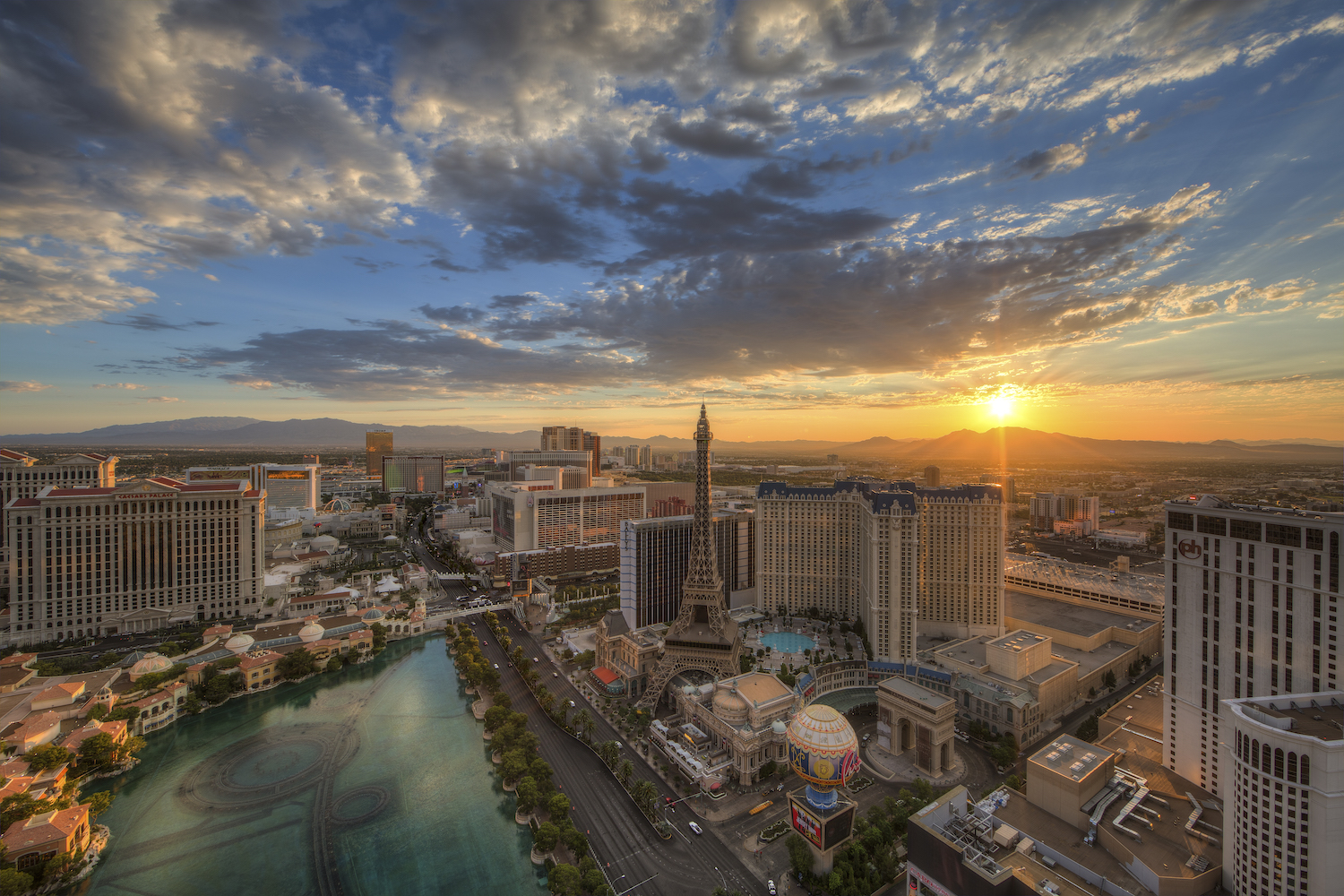 Aerial view of Vegas