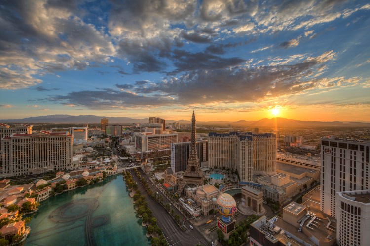 Aerial view of Vegas