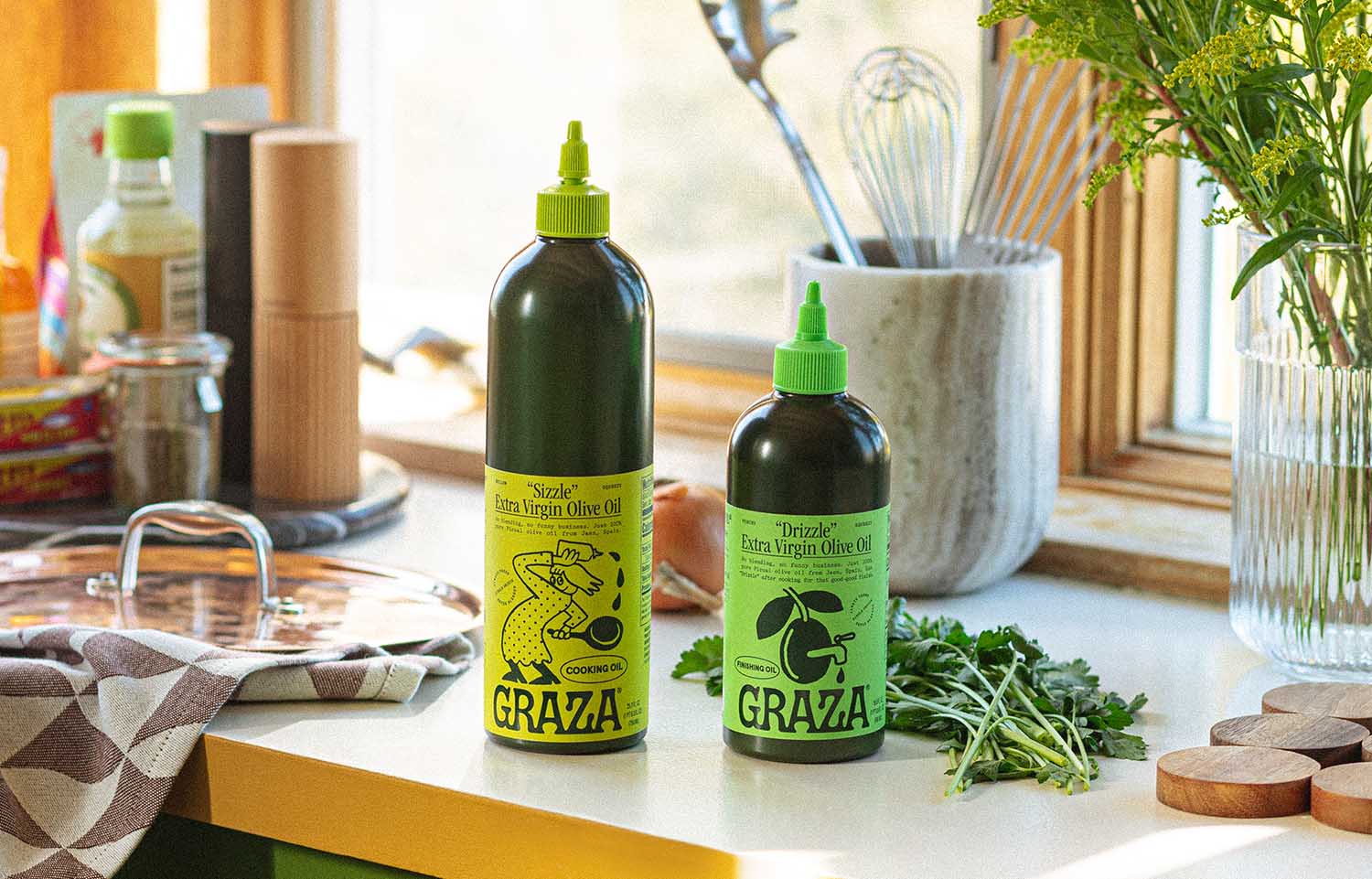Graza “Sizzle” Extra Virgin Olive Oil — Trudy's Hallmark