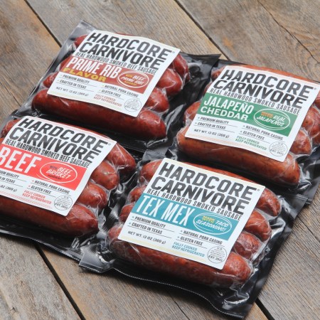 Four packs of sausage fromHardcore Carnivore