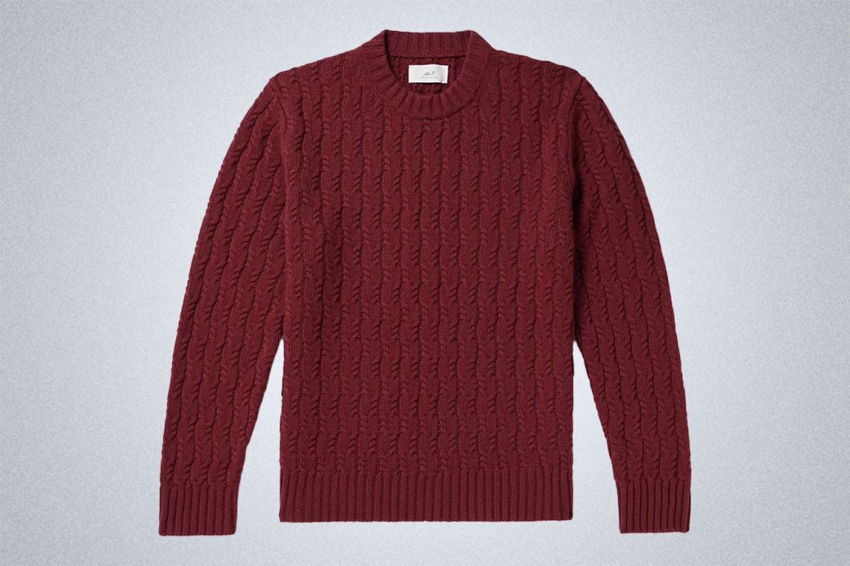 Mr P. Cable Knit Wool Sweater