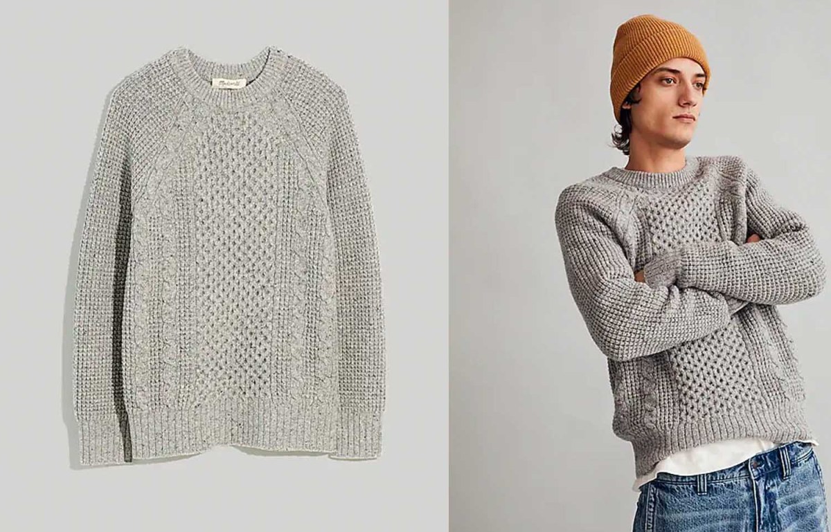 Madewell Cableknit Fisherman Sweater