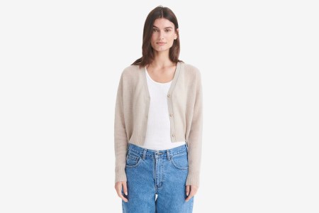 Naadam Featherweight Cashmere Cropped Cardigan