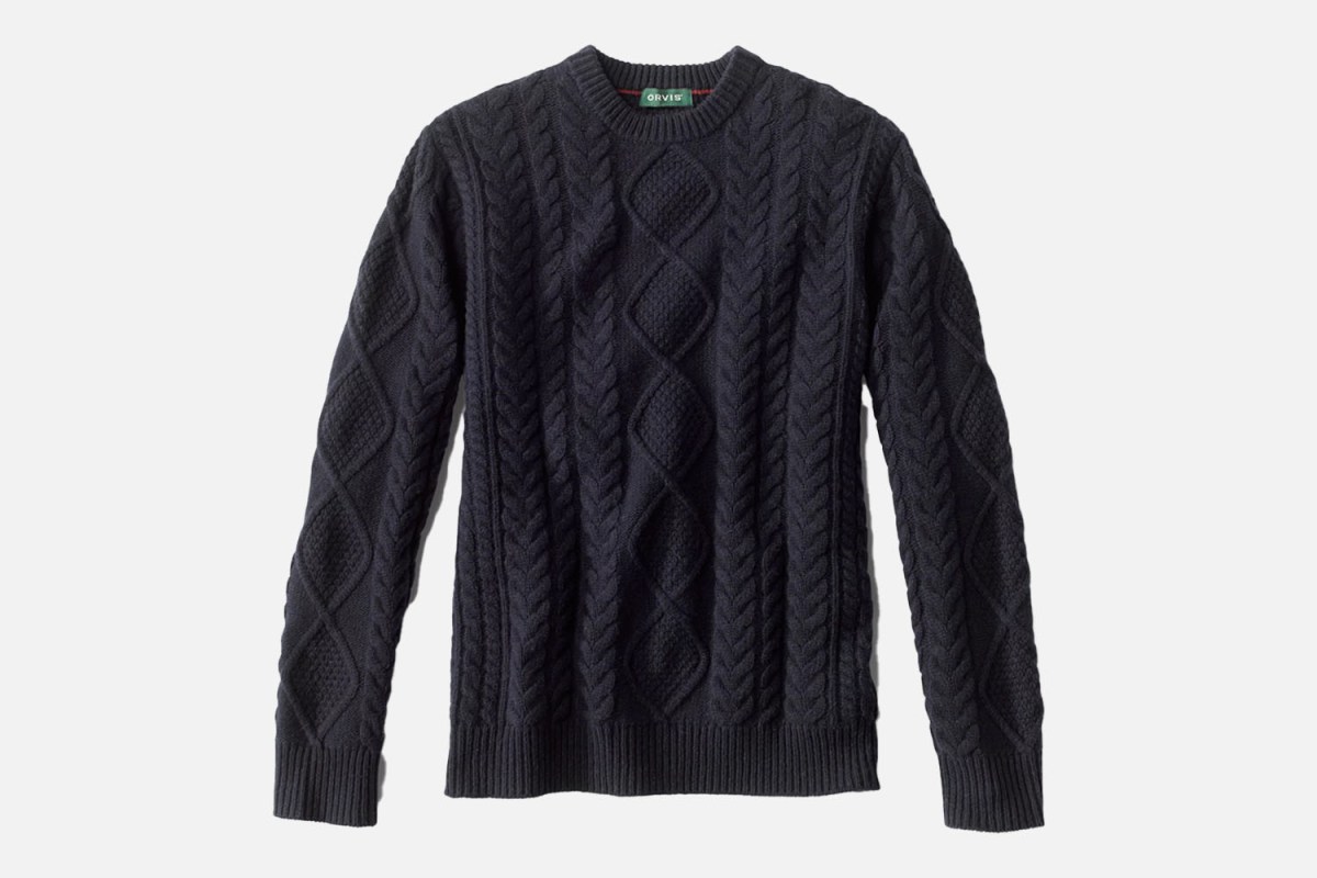 Orvis Cable Crewneck Sweater