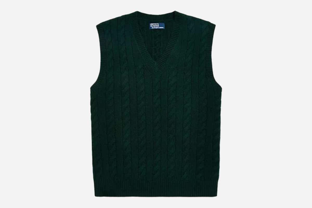 Polo Ralph Lauren Cable-Knit Wool-Cashmere Sweater Vest