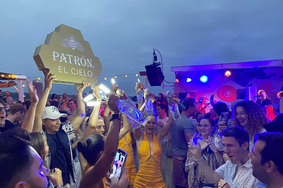 One of several release party activations for Patrón El Cielo in the Hamptons - at Surf Lodge in Montauk during a concert