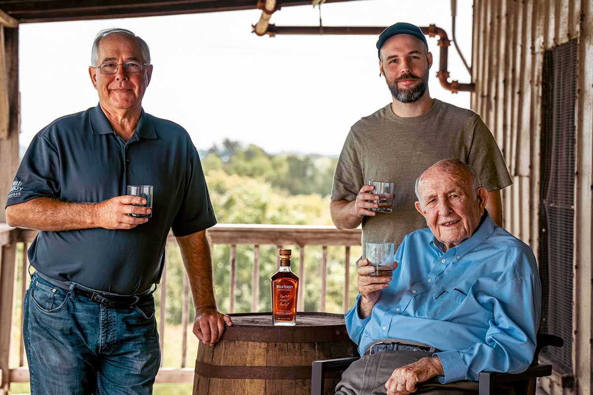(L-R) Eddie, Bruce and Jimmy Russell, co-creators of Wild Turkey Generations.