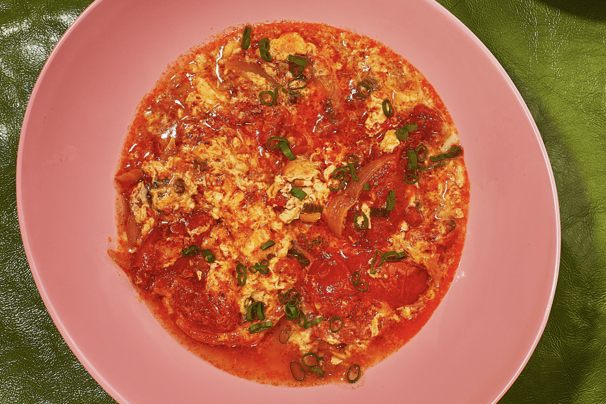 James Park's spicy tomato and egg soup.