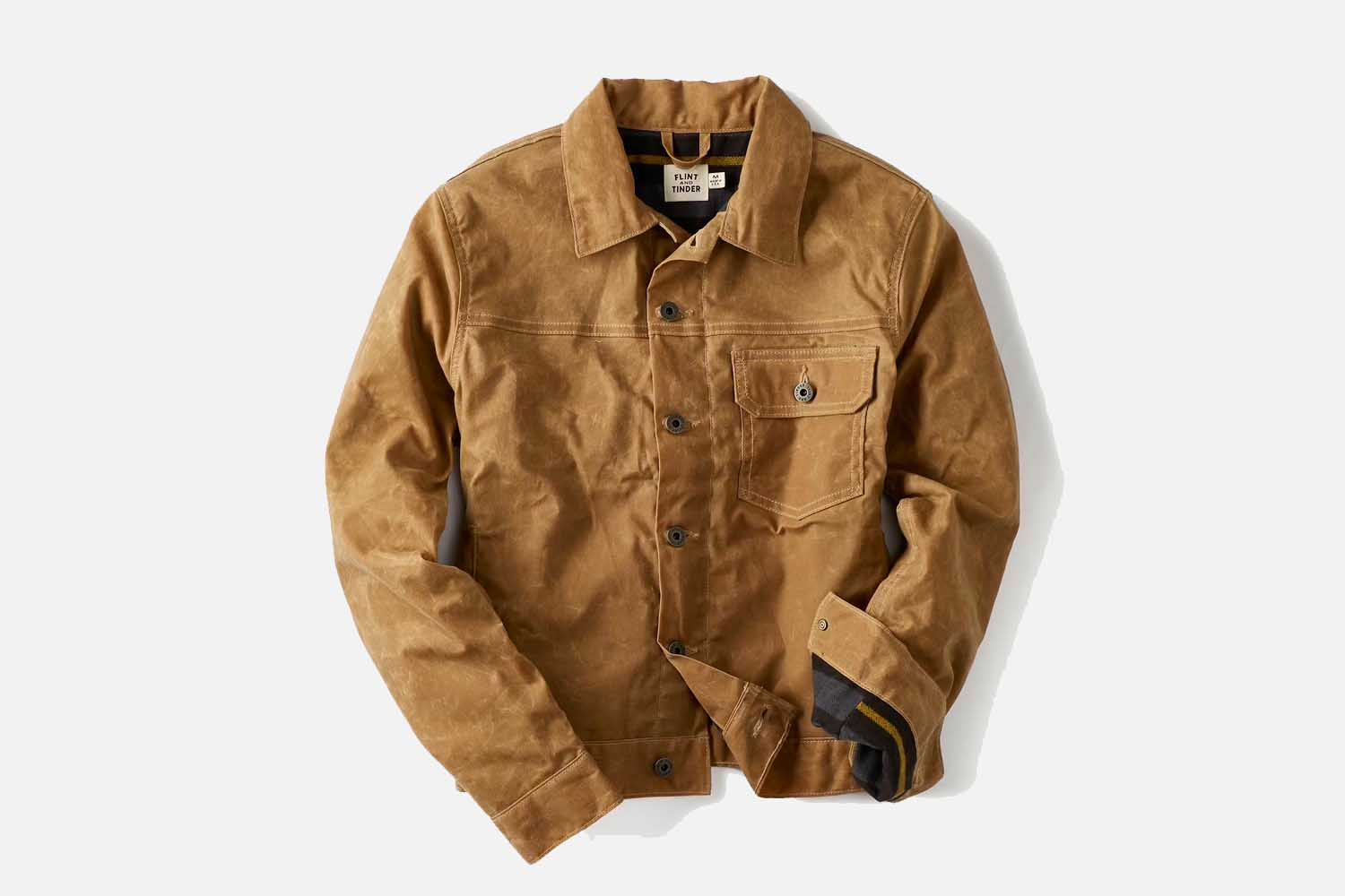 Flint and Tinder Women’s Flannel-Lined Waxed Trucker Jacket