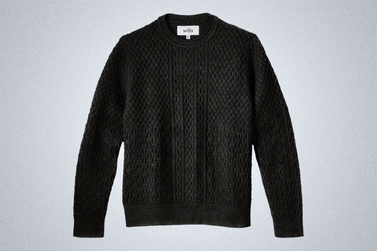 Wills Cable Knit Wool Sweater