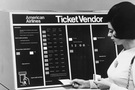 Airline ticket machine