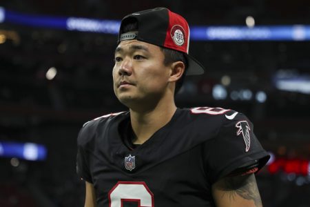 Younghoe Koo of the Atlanta Falcons.