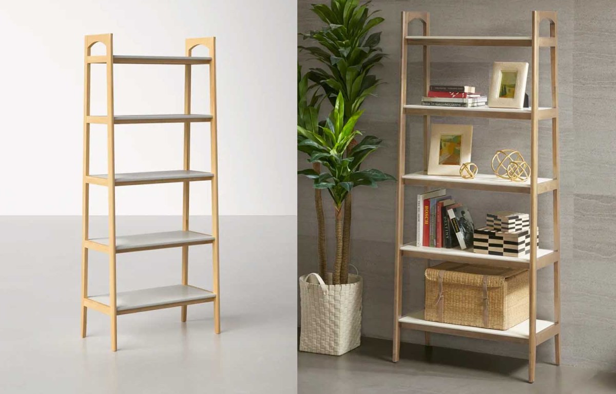AllModern Soho Solid Wood Ladder Bookcase