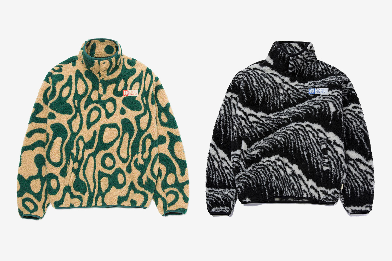 Yellowstone Geysers and Acadia Waves Fleece Pullovers From Parks Project