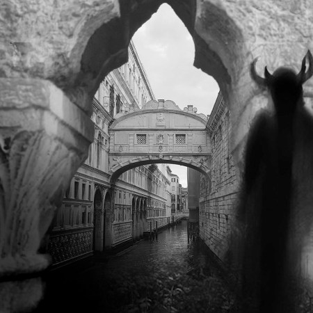 The Ponte dei Sospiri, or Bridge of Sighs, in Venice, Italy