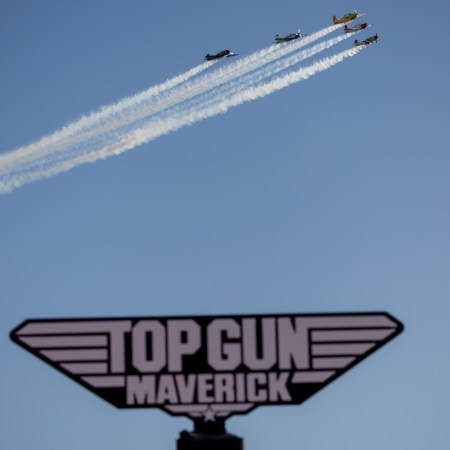 Fighter jets at a "Top Gun: Maverick" event