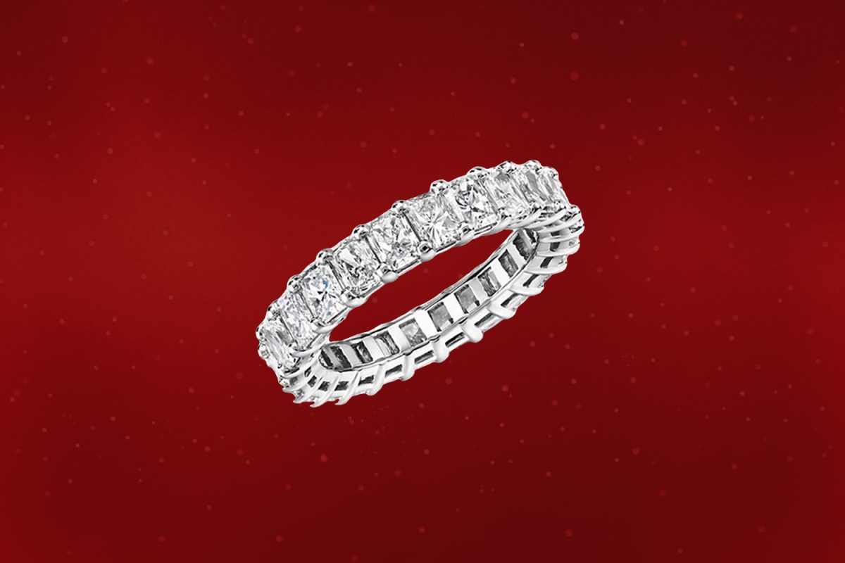 Blue Nile Radiant Cut Eternity Ring In Platinum