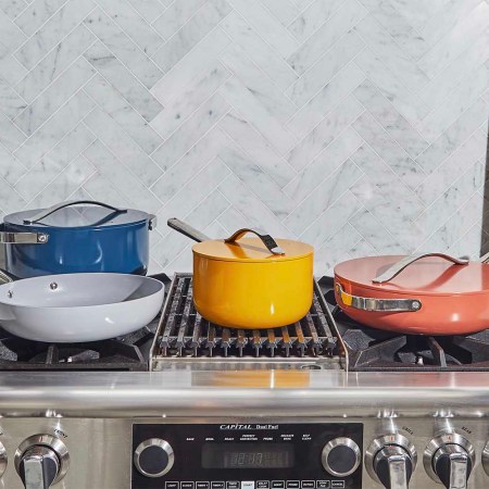 Caraway's best-selling Cookware Set.