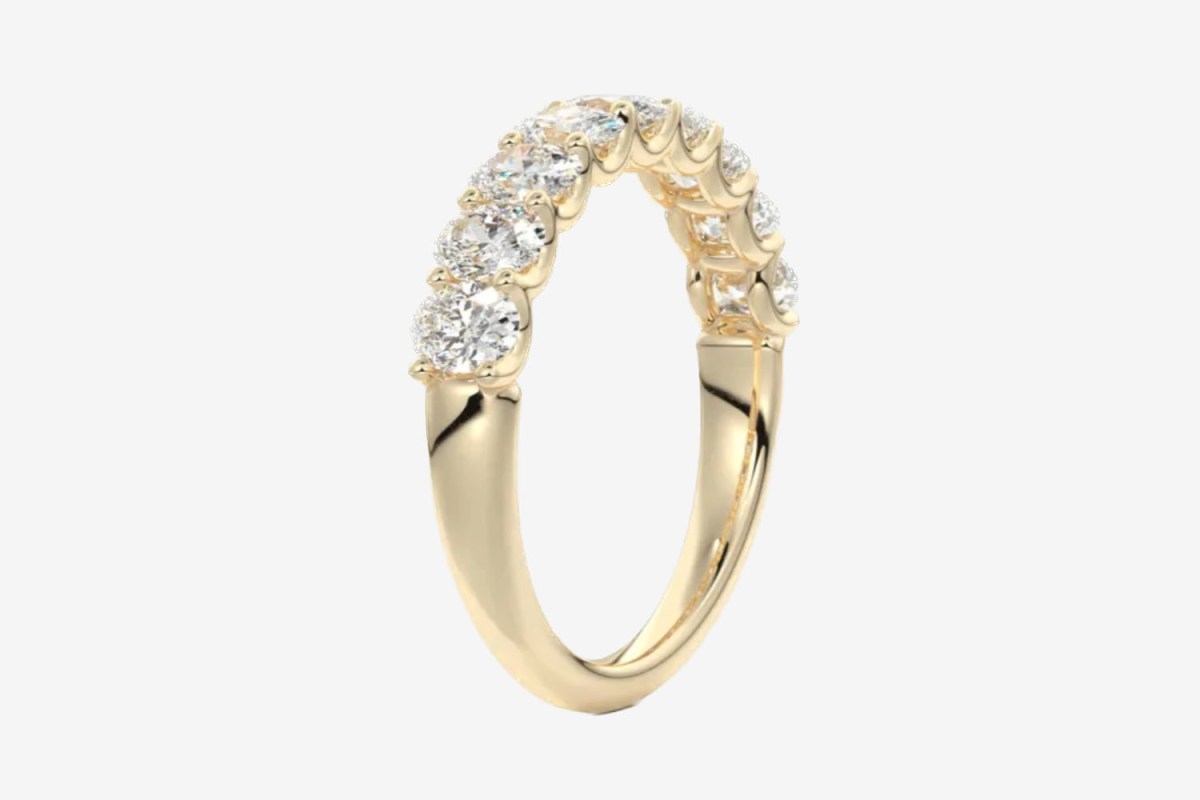 Frank Darling Oval Half Eternity Band
