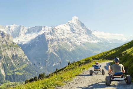 Mountain carting through the Swiss Alps