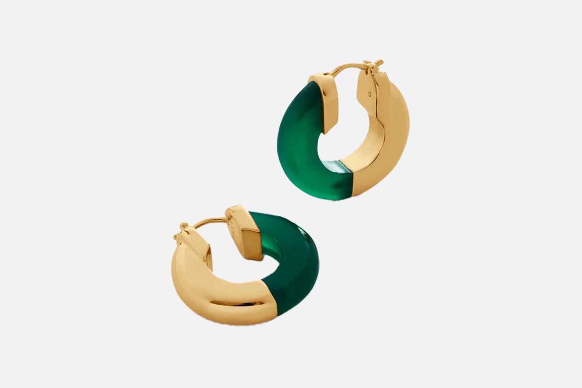 Monica Vinader Kate Young Gemstone Small Hoop Earrings