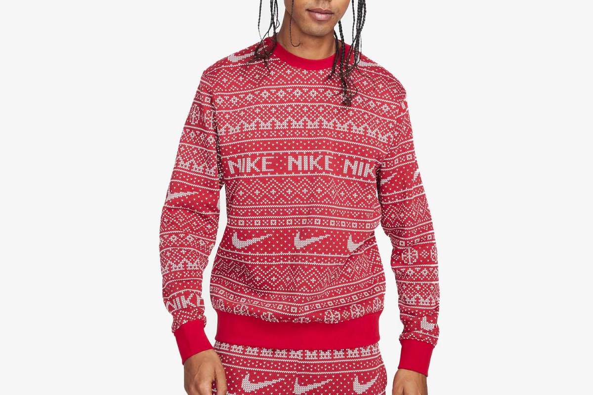 Nike Sportswear Club Fleece Men’s Crew-Neck Holiday Sweatshirt