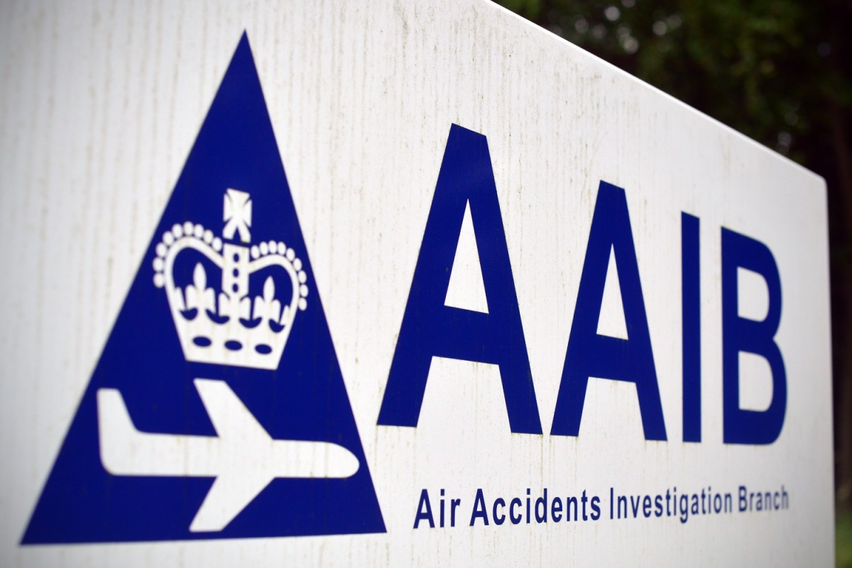 Air Accidents Investigation Branch (AAIB) sign