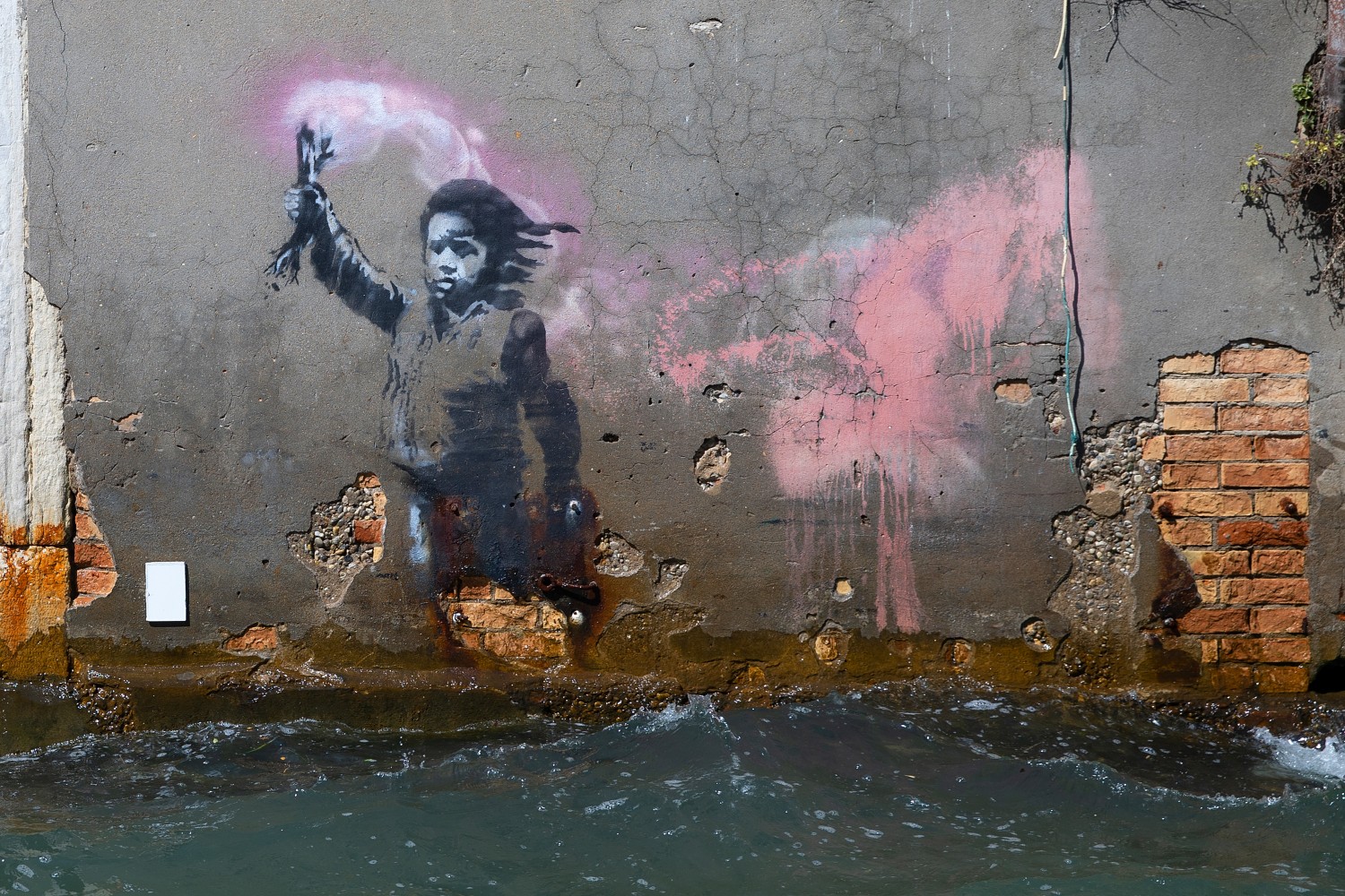Banksy mural in Venice