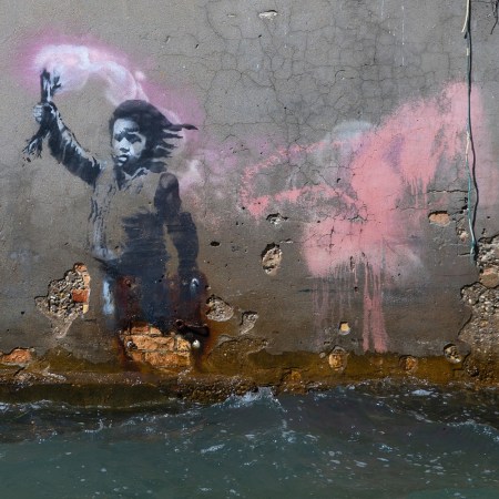 Banksy mural in Venice