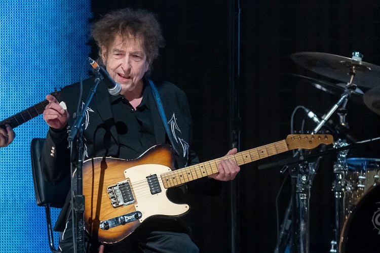 Bob Dylan on stage, 2023