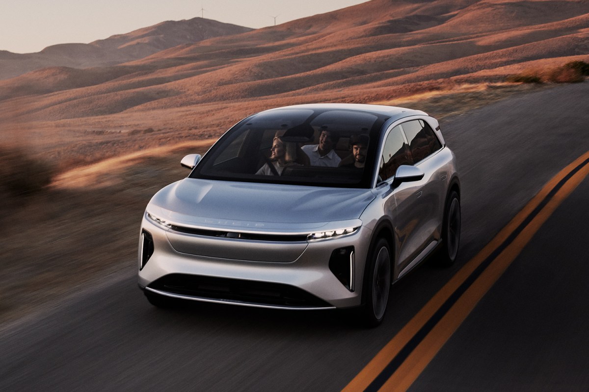 The new Lucid Gravity SUV, an electric sport utility vehicle coming in 2024. We got an early look during a preview event.