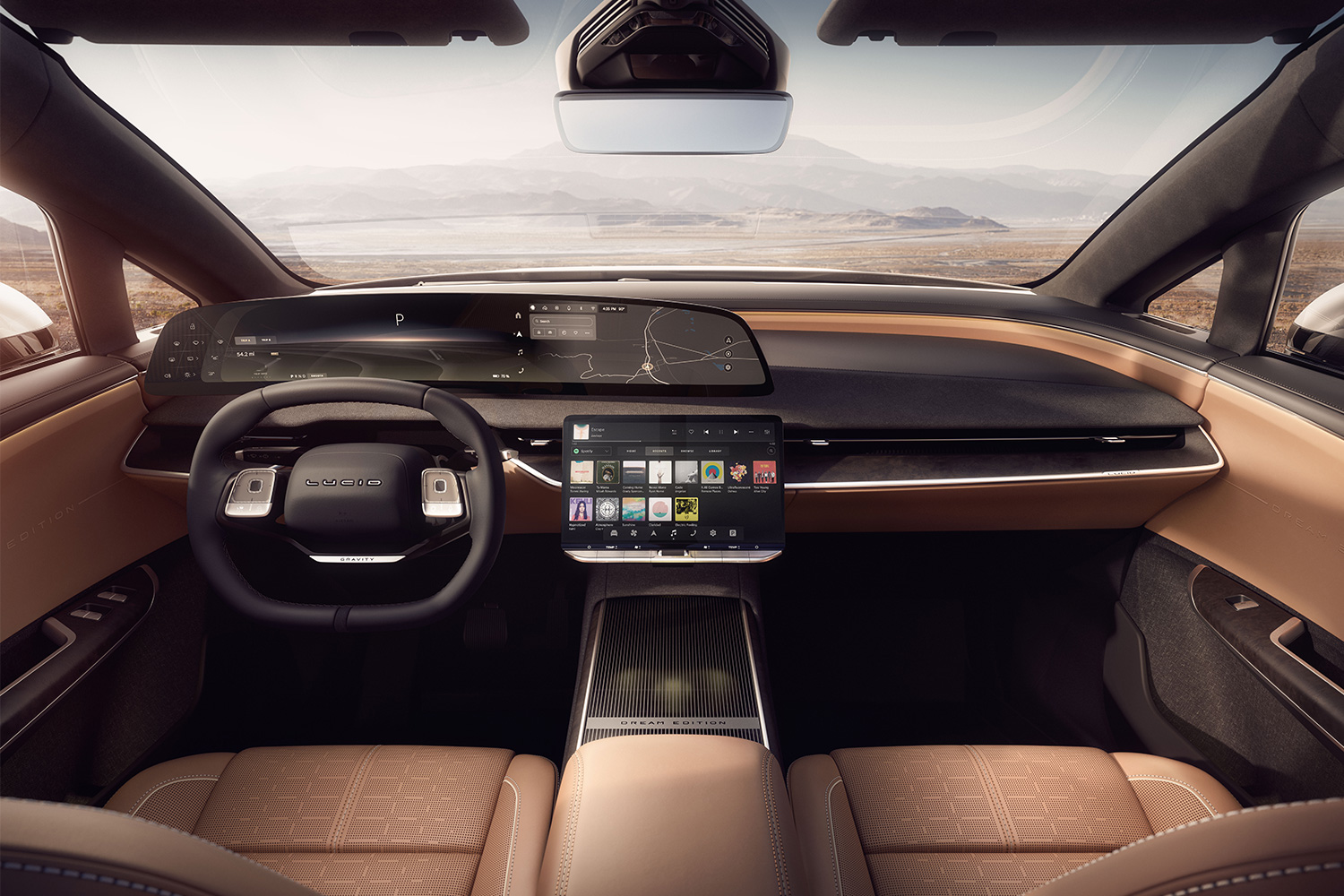 Lucid Gravity SUV interior and dashboard