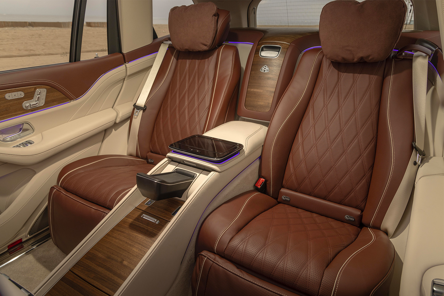 The optional rear executive seats in the Mercedes-Maybach GLS 600 SUV
