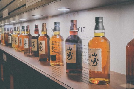 A display inside the Suntory Yamazaki distillery. Suntory just announced major price increases on many of its whiskies.